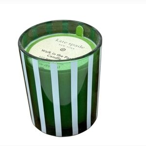 Kate  Spade New York X Target collaboration Green Striped Glass Mini Jar Candle